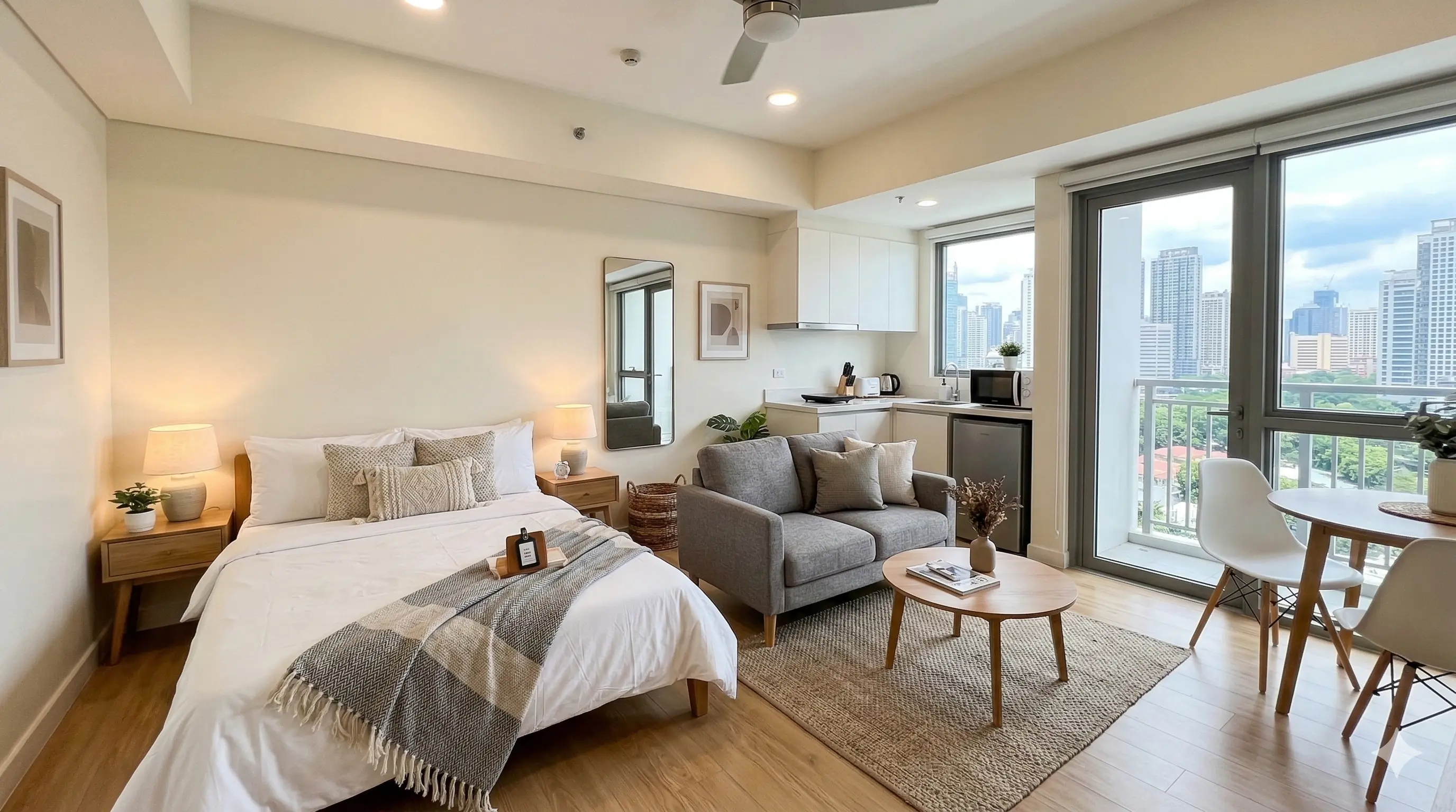 Studio or compact one-bedroom condo in Metro Manila