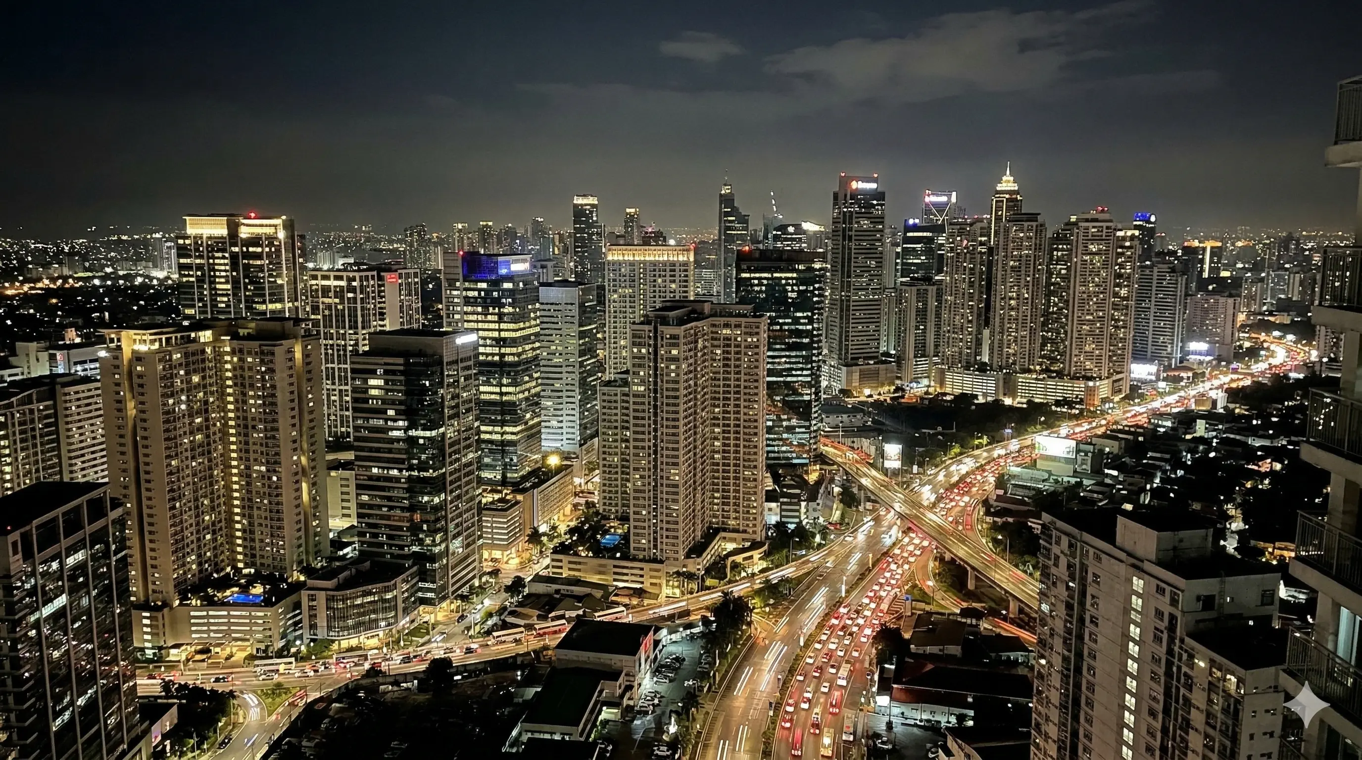 Manila skyline at night